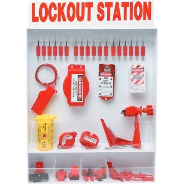 Brady® Extra-Large Lockout Station w/18 Safety Padlocks, 99693, Brady, Mfr#: 99693